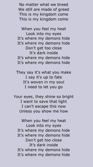 demons lyrics in english